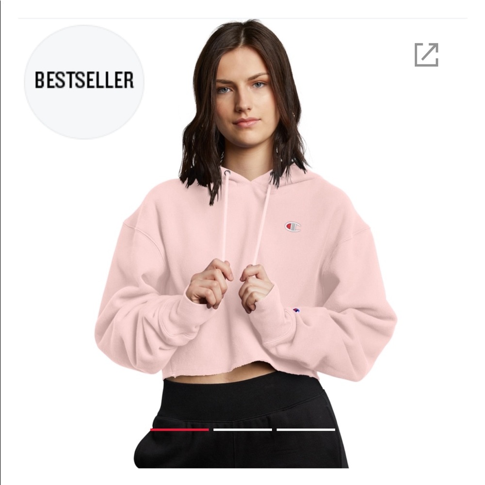 Cropped Champion hooded sweatshirt